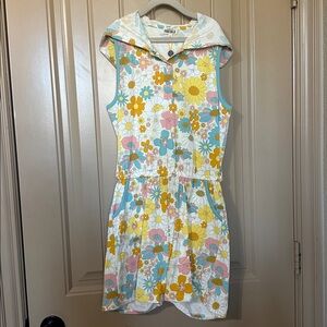 Finding Foxtale Floral Romper Jumper Shorts Hoodie size  12 Girl’s NEW!!